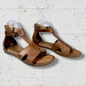 Born Timina T-Strap Leather Gladiator Sandals